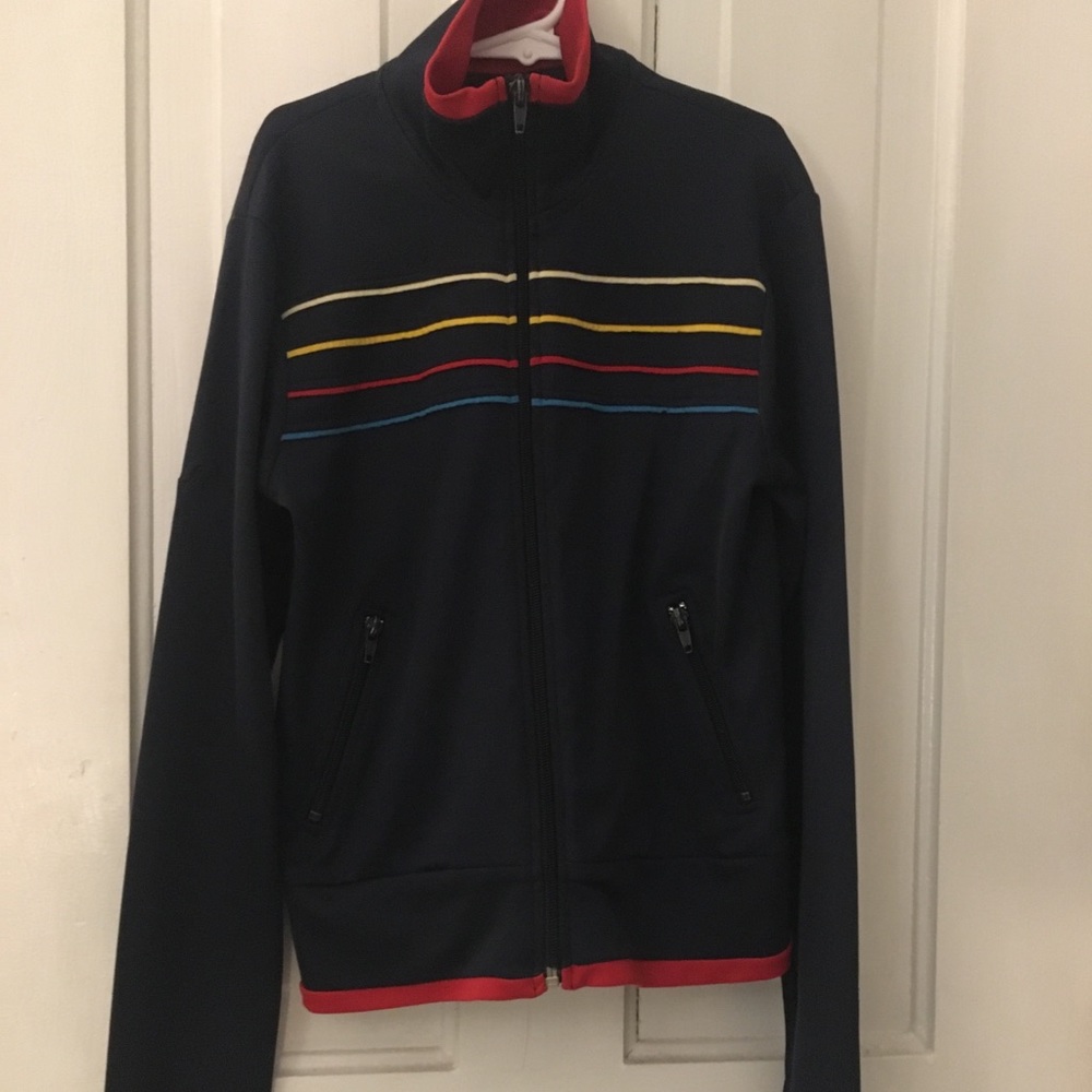 navy blue striped jacket